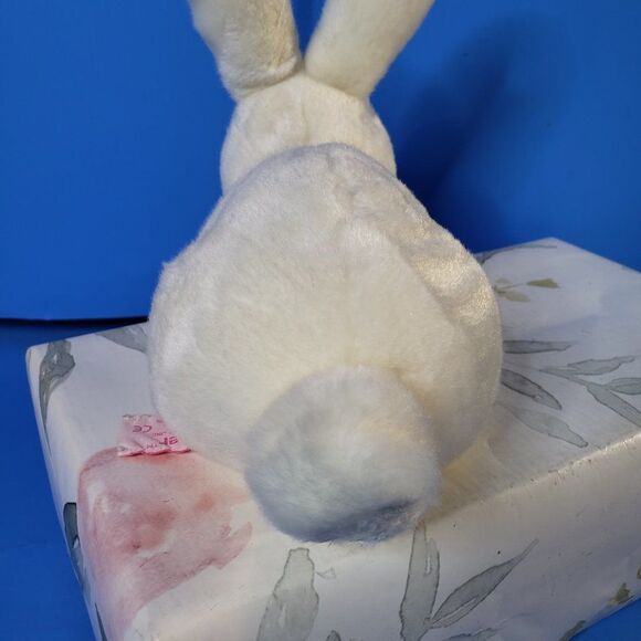 Adorable Vintage Russ Berrie White Rabbit 8" Plush Stuffed Animal Pink Tag - Picture 5 of 11